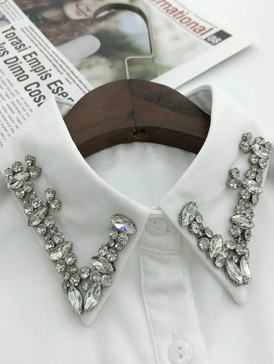 Rhinestone decor new Dickey Collar