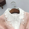 Hollow out flower decor dickey collar