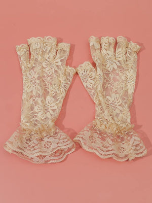 Floral Fingerless Gloves | Bridal Wear