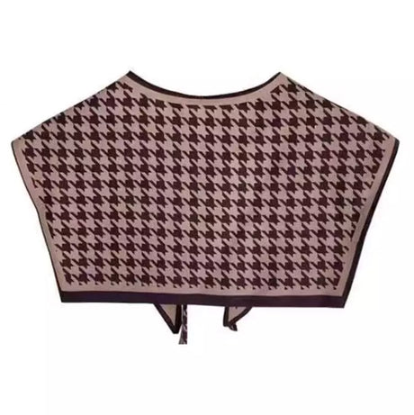 Printed Dickey Collar Houndstooth Design