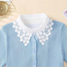 Lace panel faux collar