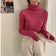 Turtle neck warm women sweater winter with Thumb open