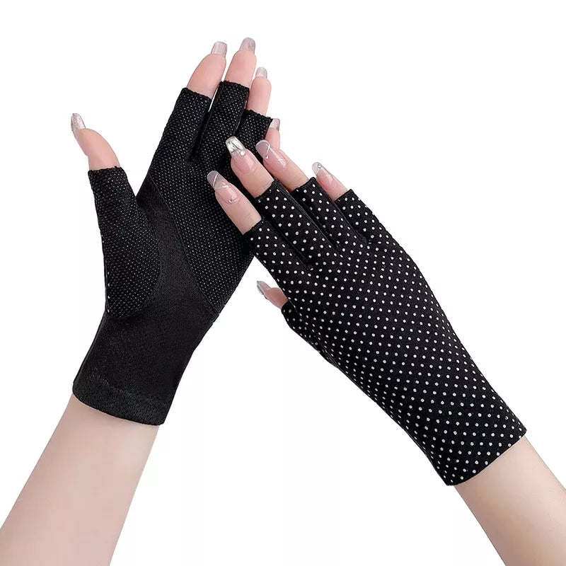 Fingerless Sun Protection Driving Gloves