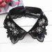 Handmade Rhinestones Lace Collar