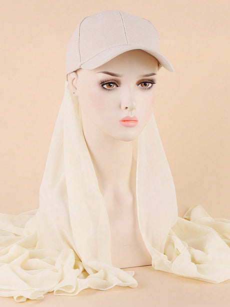 Chiffon Hijab with baseball cap