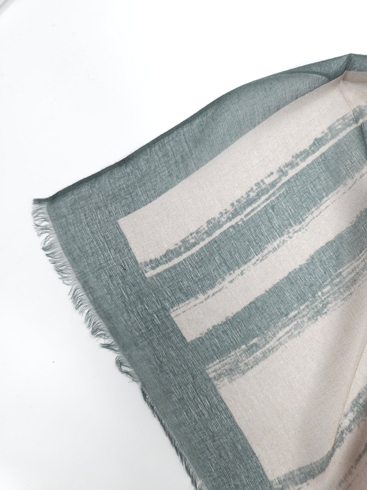 Frame Border Linen Scarf