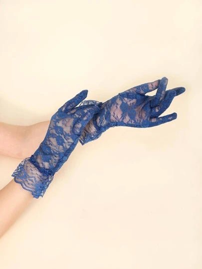 Floral Lace Gloves | Full Finger | Stylish