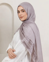 Lustrous linen scarf