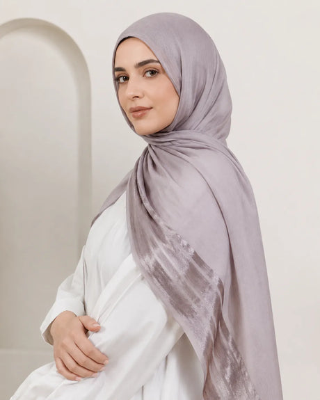Lustrous linen scarf
