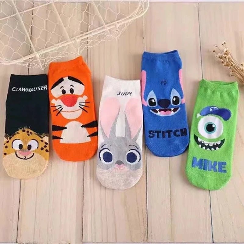 Judy rabbit stitch cartoon 5 pair socks