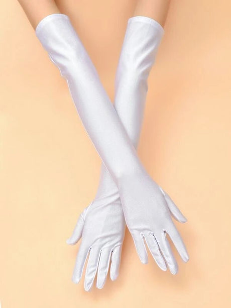 Plain Long Gloves | Solid Colors