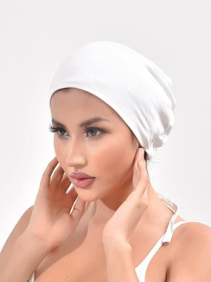 Solid White Undercap for Hijab