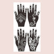 4 Sheets Henna Floral pattern Tattoo stencil