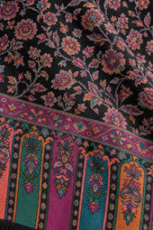 Premium Kani #17 Floral Black Shawl — 02-material-macro