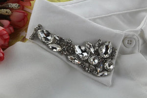 Rhinestone Decor Dickey Collar | Pearl Decor