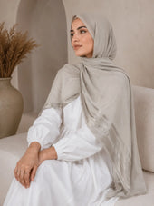 Lustrous linen scarf