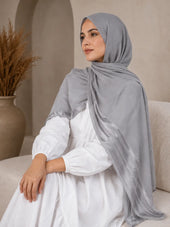 Lustrous linen scarf