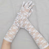 Lace flower Long Gloves | Black & White