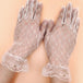 Mesh Trim Bridal Gloves
