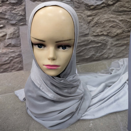 Half Chiffon Half Cotton Hijab | نص حجاب شيفون نص قطن