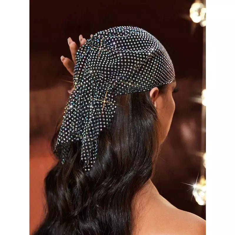 Rhinestone Decor Hat for Women | Fishnet Decor | Cap