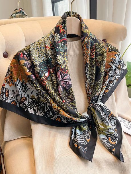 Women Silk Scarf for Summer Hijab Murabba