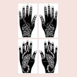 4 Sheets Henna Floral pattern Tattoo stencil