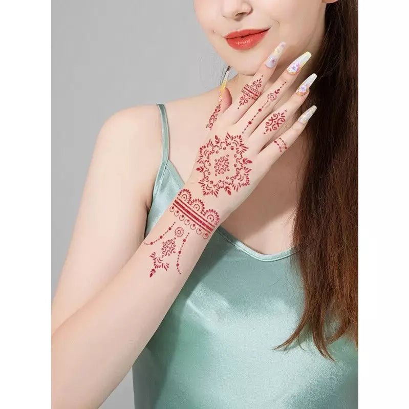 Flower Pattern Mehndi Stencils | 2 Sheets | 4 Style