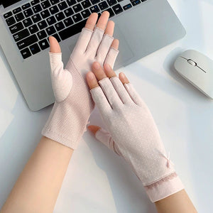 Half Finger Sun Protection Driving Gloves