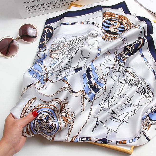 Women Silk Scarf for Summer Hijab Murabba