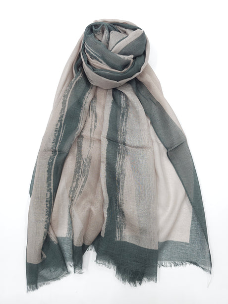 Frame Border Linen Scarf