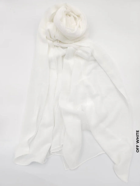 Chiffon Hijab Abaya Off White Scarf