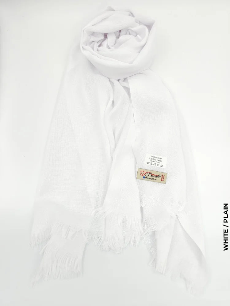 Farah Premium Quality Shawl White Linen Scarf