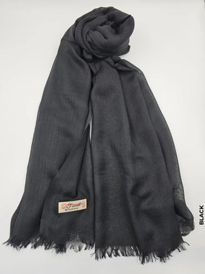 Farah Light Weight Scarf Black Linen