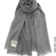 Farah Premium Quality Shawl Marl Grey Linen Scarf
