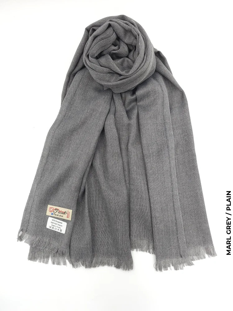 Farah Premium Quality Shawl Marl Grey Linen Scarf