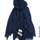 Farah Premium Quality Shawl Navy Blue Linen Scarf
