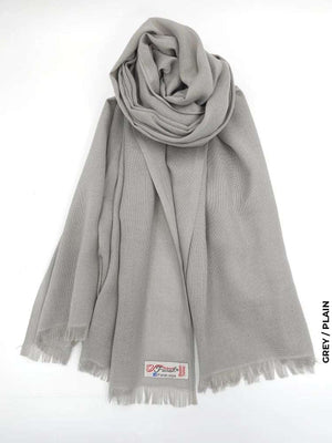 Farah Premium Quality Shawl Grey Linen Scarf