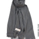Farah Premium Quality Shawl Darker Grey Linen Scarf