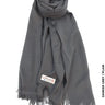 Farah Premium Quality Shawl Darker Grey Linen Scarf