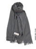 Farah Premium Quality Shawl Darker Grey Linen Scarf