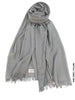 Farah Premium Quality Shawl Mid Grey Linen Scarf