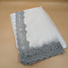 Chiffon scarf with L lace stitching