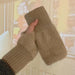 Fuzzy Fingerless Winter Gloves