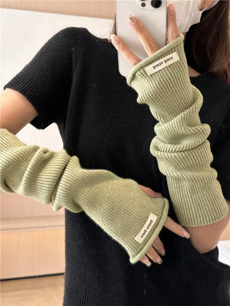 Half Finger Winter arm Sleeves for women
