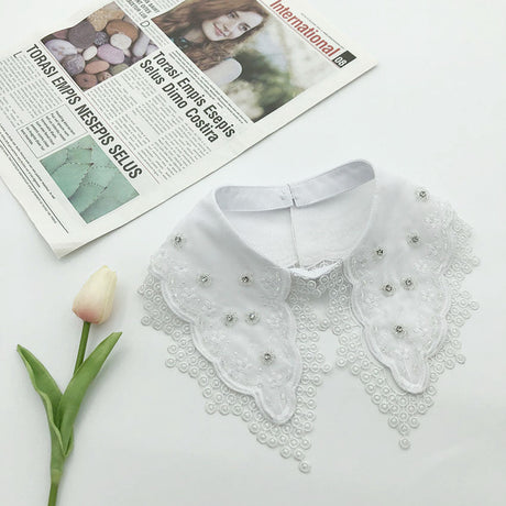 Detachable Embroidered Lace Collar for women 3 colors