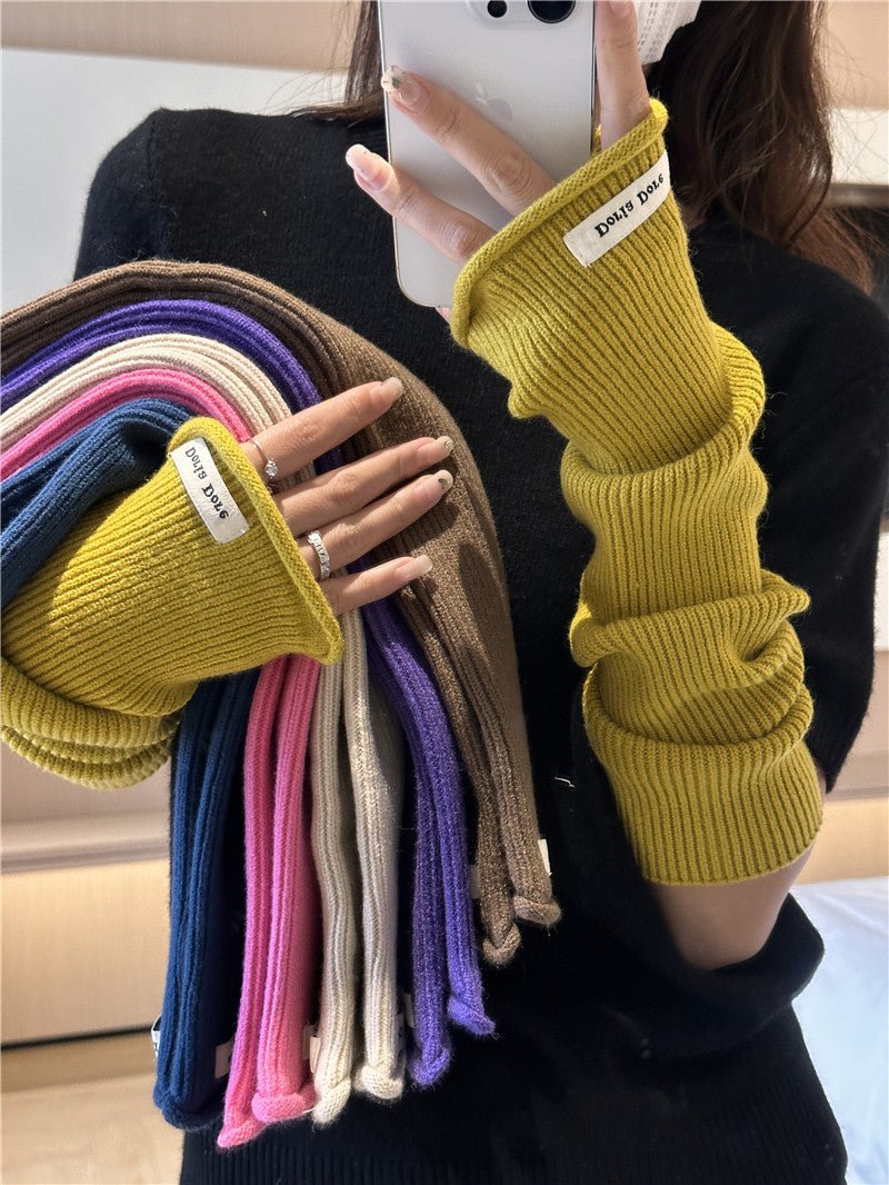 Half Finger Winter arm Sleeves for women