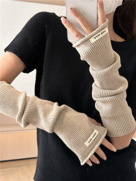 Half Finger Winter arm Sleeves for women