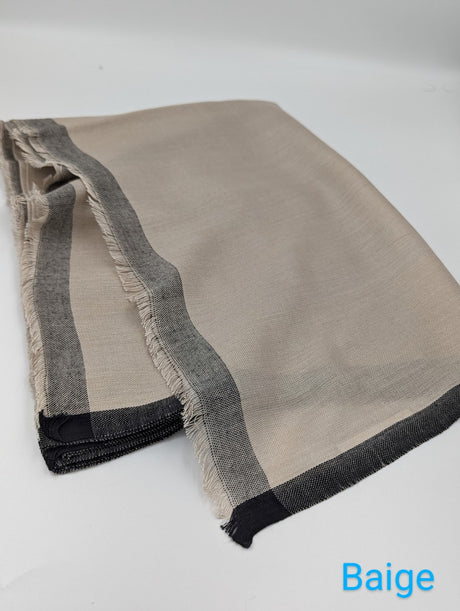 Frame border Linen scarf Comfort