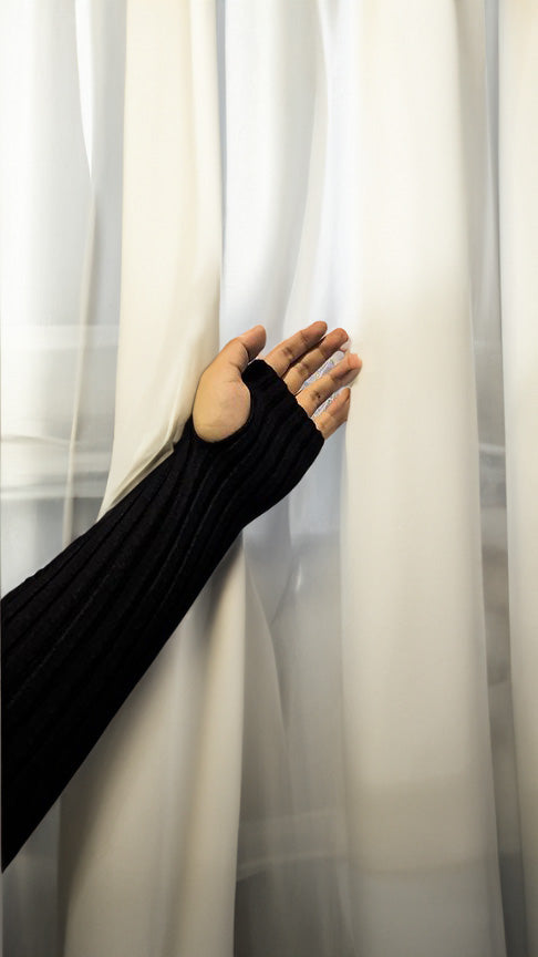 Arm Sleeves for Winter Gloves | Black | Lining Design